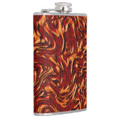 Rough texturierte Wand in verbranntem Kadettenblau Flachmann (Rechts)