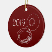 Rough Tuba Zeichnend Keramik Ornament (Links)