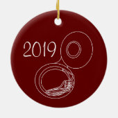 Rough Tuba Zeichnend Keramik Ornament (Hinten)