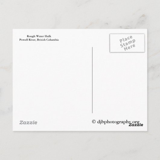 Rough Water Hulk Postkarte (Rückseite)