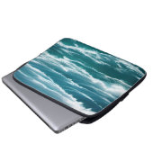 Rough Waters Türkis Ocean Waves Laptopschutzhülle (Vorne Knopf)