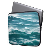 Rough Waters Türkis Ocean Waves Laptopschutzhülle (Vorderseite Links)