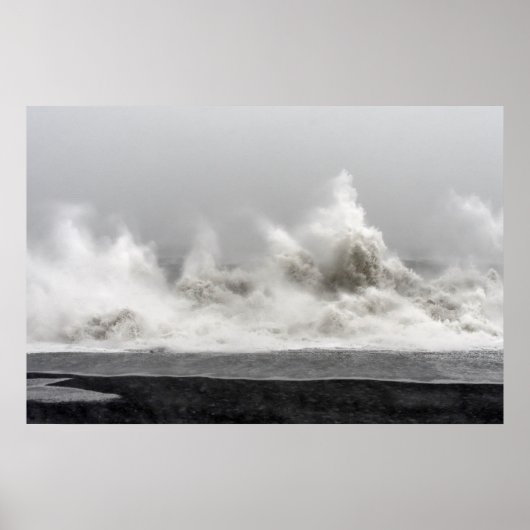 Rough Winter Storm Ocean Poster (Vorne)