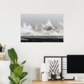 Rough Winter Storm Ocean Poster (Heimbüro)