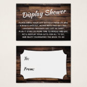 Rough Wood Display Brautparty Gift Card (Vorne & Hinten)