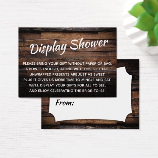Rough Wood Display Brautparty Gift Card (Schreibtisch)