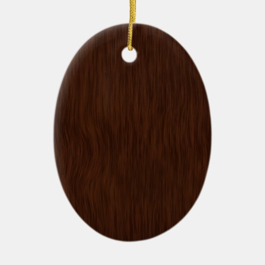 Rough Wood Grain Background - Dark Walnut Keramik Ornament (Vorne)