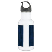 Rough Wood Grain Background in Deep Blue Trinkflasche (Rückseite)