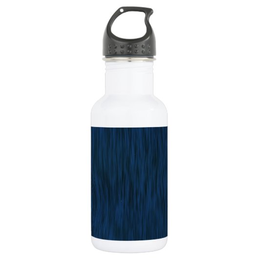 Rough Wood Grain Background in Deep Blue Trinkflasche (Vorderseite)
