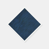 Rough Wood Grain Look Hintergrund Deep Blue Serviette (Ecke)