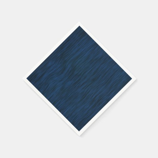 Rough Wood Grain Look Hintergrund Deep Blue Serviette (Ecke)