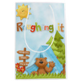 Roughing es Campings-Bär und Zelt-Geschenk-Tasche Mittlere Geschenktüte (Vorderseite)