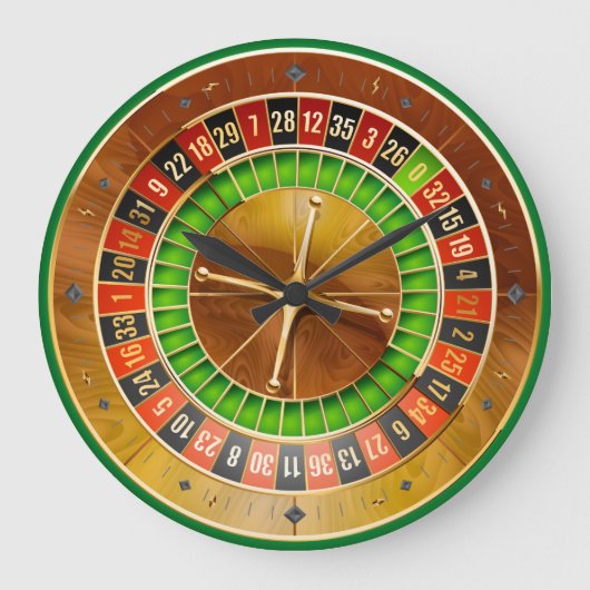 Roulette-1-Wall-Uhren Optionen Große Wanduhr (Vorderseite)