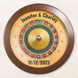 Roulette Casino Themed Wedding Untersetzer