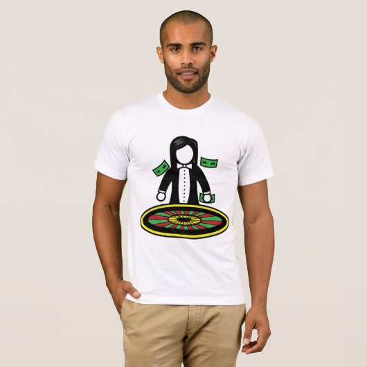 Roulette Dealer Mens T - Shirt (Vorne ganz)