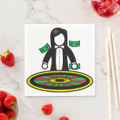 Roulette Dealer Paper Napkins Serviette