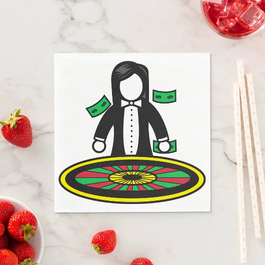 Roulette Dealer Paper Napkins Serviette