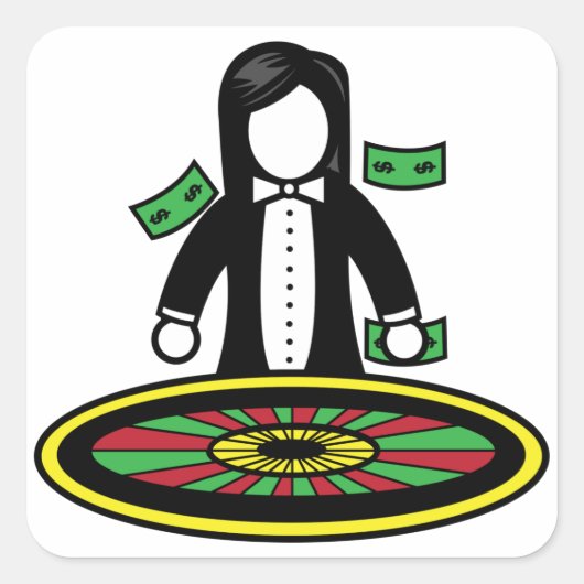 Roulette Dealer Stickers (Vorderseite)