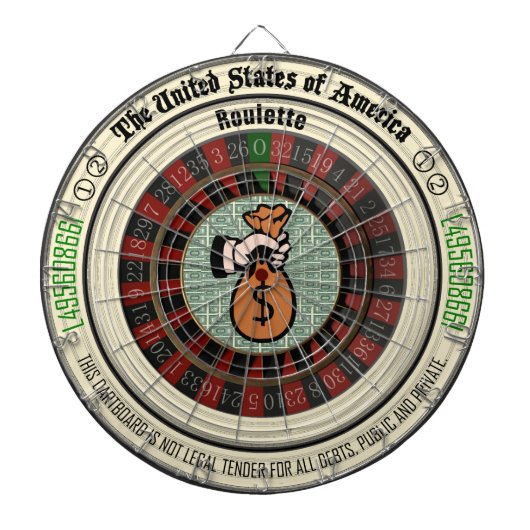 Roulette-Geld-Kunst Dartscheibe (vorne)
