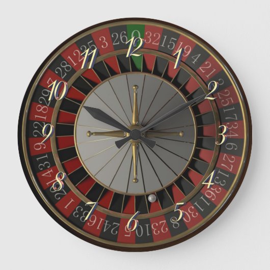 Roulette Große Wanduhr (Vorderseite)