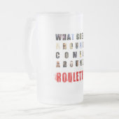 Roulette-mattierte Tasse (Vorderseite Links)