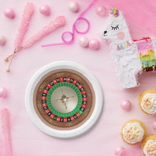 Roulette-PapierTeller Pappteller (Party)