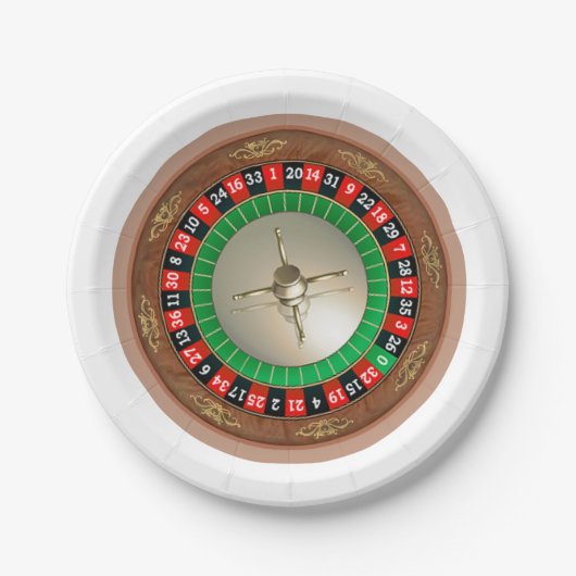 Roulette-PapierTeller Pappteller (Vorderseite)