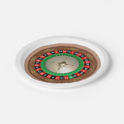 Roulette-PapierTeller Pappteller (Schrägansicht)