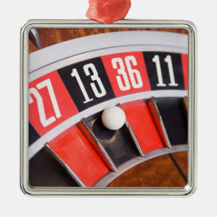 Roulette-Rad-Nahaufnahme Silbernes Ornament