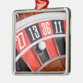 Roulette-Rad-Nahaufnahme Silbernes Ornament (Links)