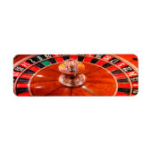 Roulette-Rücksendeadresse-Aufkleber im Casino (Vorne)