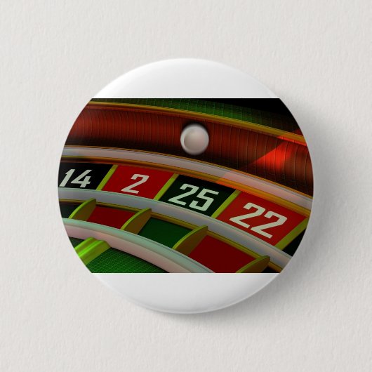 Roulette Rulet Kasino-Spiel Button (Vorderseite)