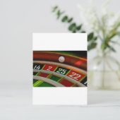 Roulette Rulette Casino Spiel Postkarte (Stehend Vorderseite)