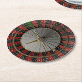 Roulette Runder Pappuntersetzer (Angewinkelt)