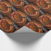 Roulette Spielgeld Casino Las Vegas Geschenkpapier (Ecke)