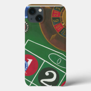 Roulette-Tabelle mit Chips und Rad Case-Mate iPhone Hülle