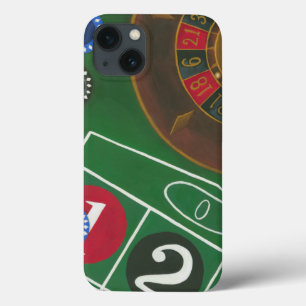 Roulette-Tabelle mit Chips und Rad Case-Mate iPhone Hülle