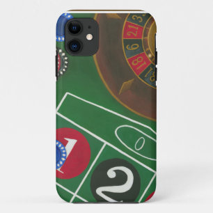 Roulette-Tabelle mit Chips und Rad Case-Mate iPhone Hülle