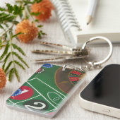 Roulette-Tabelle mit Chips und Rad Schlüsselanhänger (Vorderseite rechts)