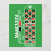 Roulette Table - Casino Gambling gewinnt Postcard Postkarte (Vorderseite)