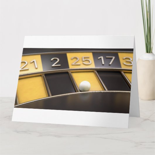 Roulette Wheel Black and Yellow Karte (Vorderseite)
