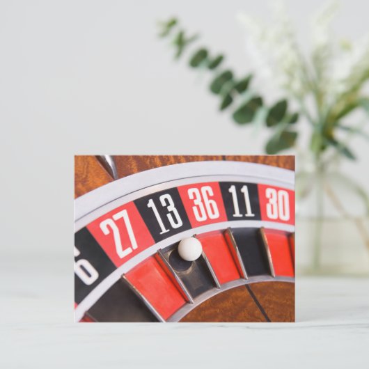 Roulette Wheel Closeup Postkarte (Stehend Vorderseite)