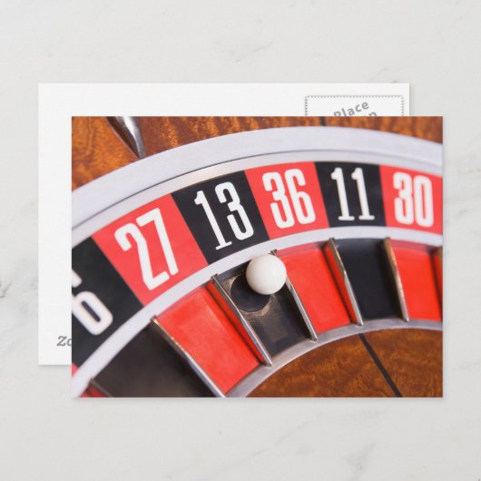 Roulette Wheel Closeup Postkarte (Vorne/Hinten)