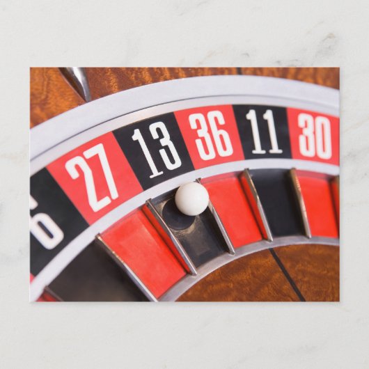 Roulette Wheel Closeup Postkarte (Vorderseite)