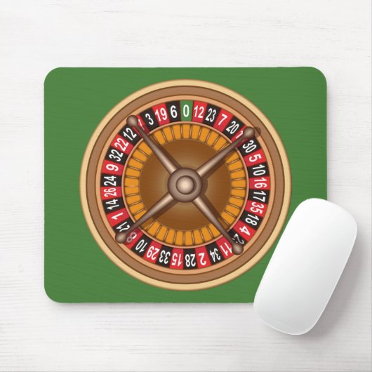 Roulette Wheel Custom Mousepad (Mit Mouse)