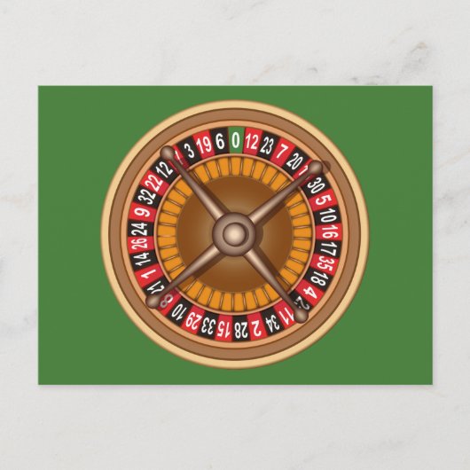 Roulette Wheel Custom Postcard Postkarte (Vorderseite)