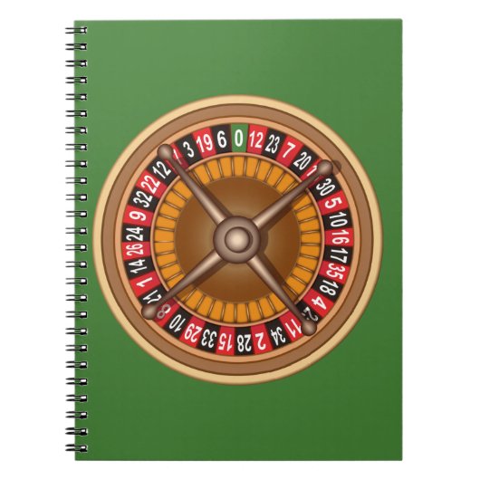 Roulette Wheel - individuelles Notebook Notizblock (Vorderseite)