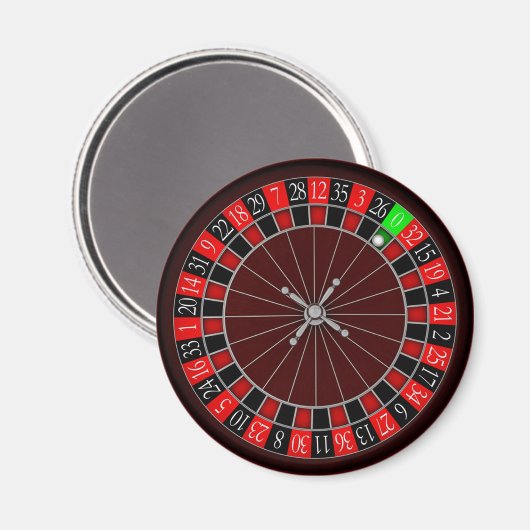 ROULETTE WHEEL MAGNET (Vorderseite/Rückseite)