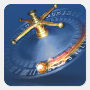 Roulette Wheel Quadratischer Aufkleber