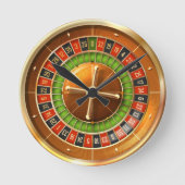 Roulette Wheel Round Clock Runde Wanduhr (Vorderseite)